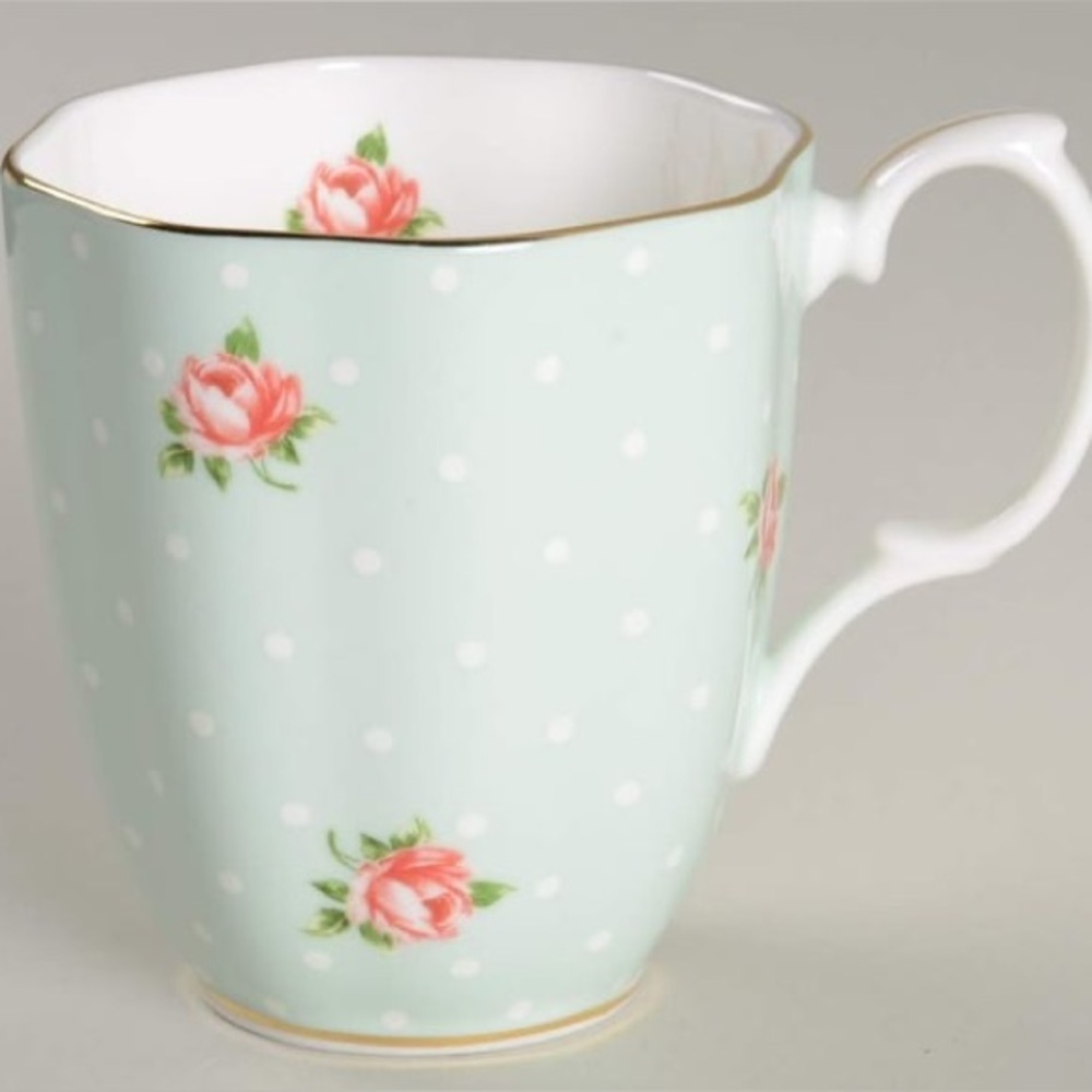 Royal Albert Polka Rose vintage inspired tea mug